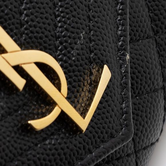 Saint Laurent Mixed Matelasse Grain de Poudre Monogram Large Envelope Wallet - Picture 12 of 14